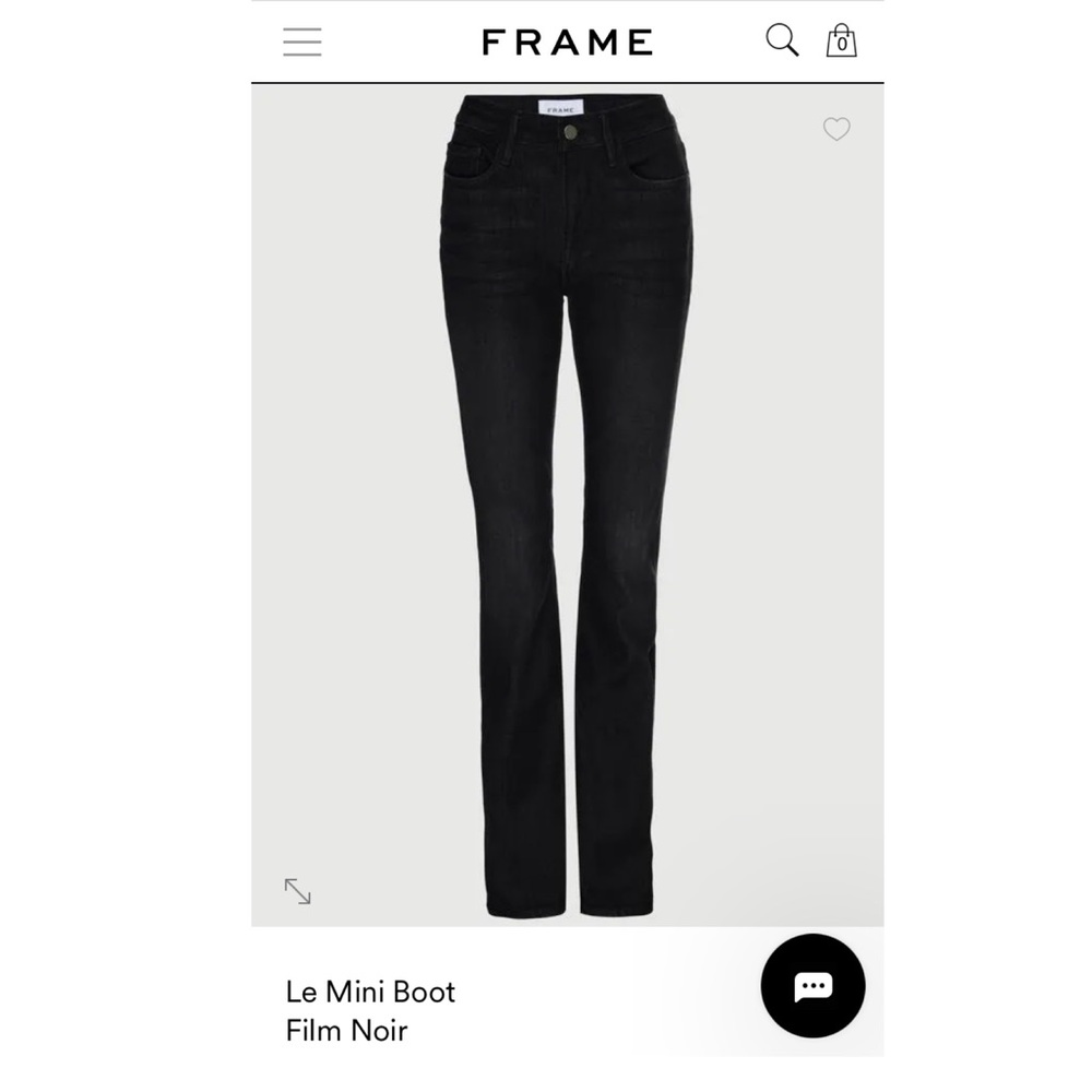 NWOT Frame Le Mini Boot jeans (long not crop) vegan leather coated size 29 (8)